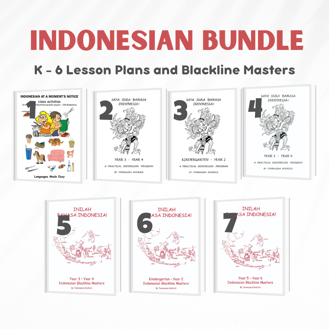 Indonesian Practical Program and Blackline Masters Bundle K-6