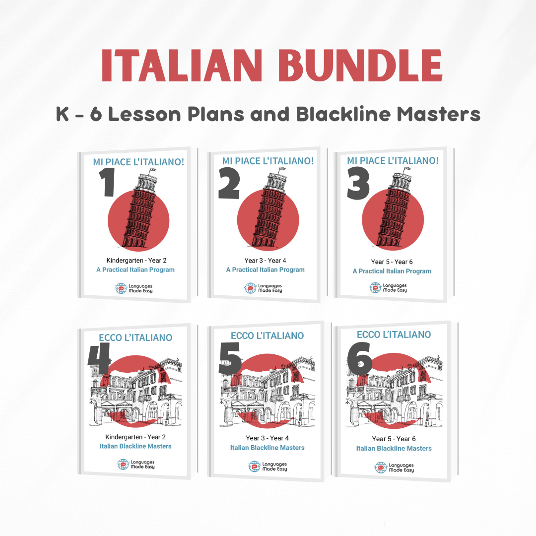 Italian Practical Program and Blackline Masters Bundle K-6 Digital